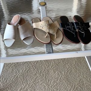 2 pair Tory Burch & 1 pair Taryn Rose